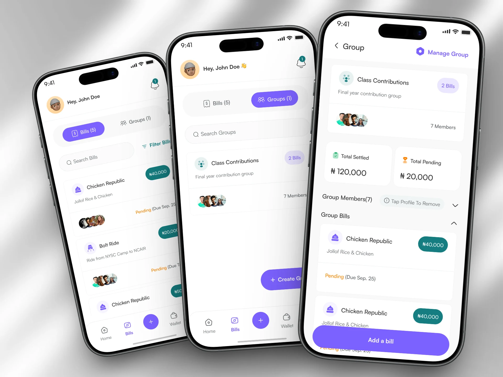 Bills - Groups - View Group