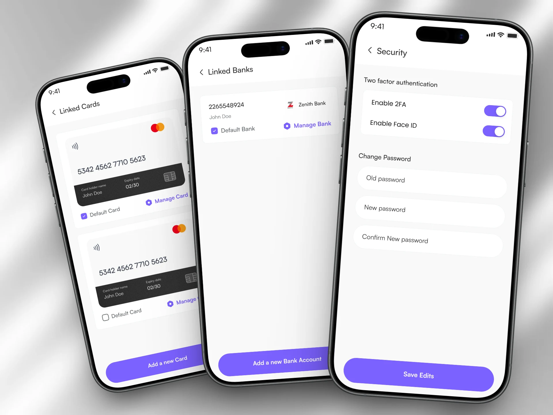 Linked Cards - Linked Banks - Security